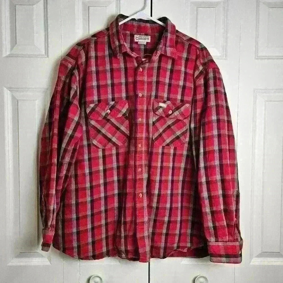 Carhartt Men's Red Plaid Heavyweight Shirt/Jacket/Shacket XXL Outerwear/Workwear - Picture 1 of 6